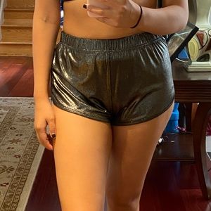 Forever 21 Black and silver booty shorts